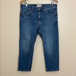 Everlane The Selvedge Slim Fit Altered Length Organic Cotton Blue Jeans